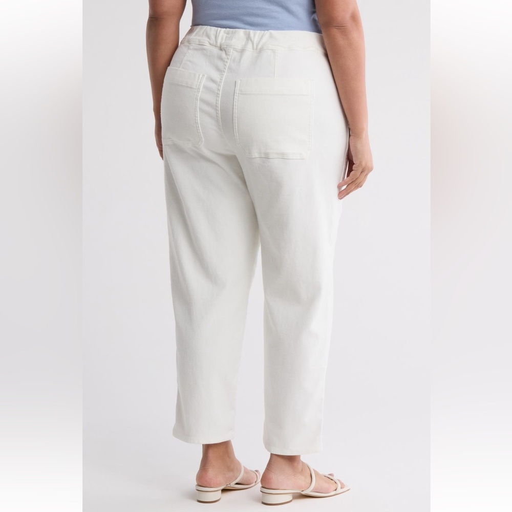NWT Madewell Tapered-Leg Utility Pant | Pull-On, White, Cotton | Women’s Plus 1X - Picture 15 of 15
